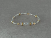 Crystal Bar Beaded Bracelet Moonlight