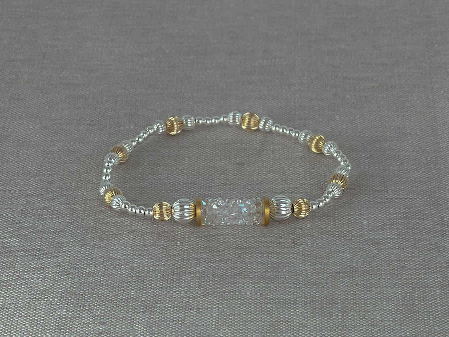 Crystal Bar Beaded Bracelet Moonlight