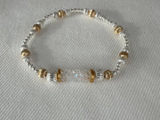 Crystal Bar Beaded Bracelet Moonlight