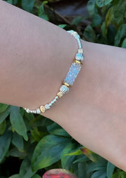 Crystal Bar Beaded Bracelet Moonlight