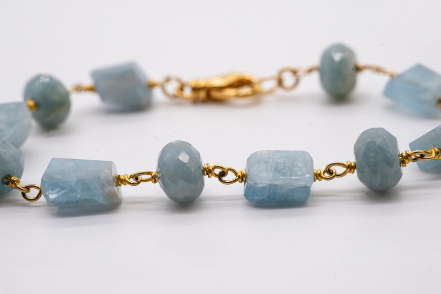 Aquamarine Nuggets Bracelet