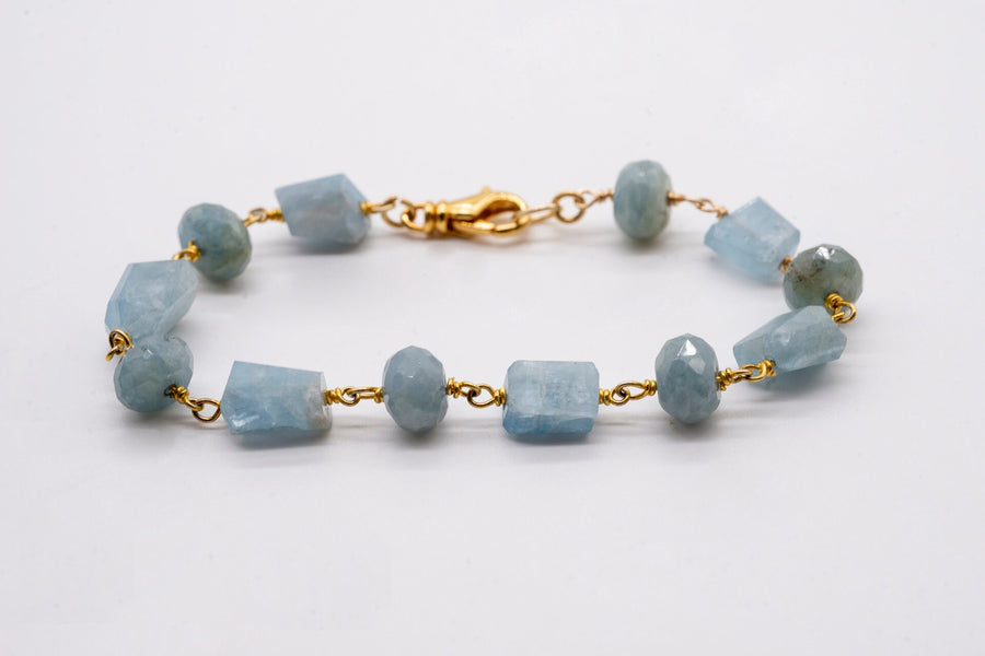 Aquamarine Nuggets Bracelet