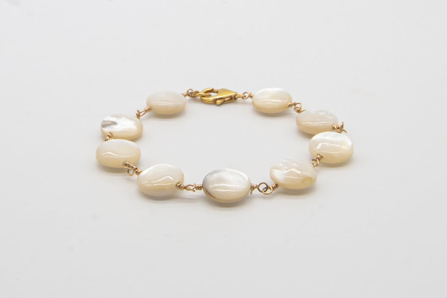 Freshwater Coin Pearl Bracelet