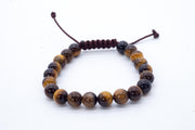 Men's Natural Tiger Eye Bracelet on Cord