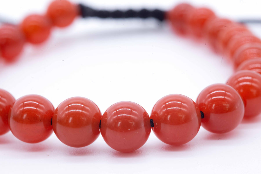 Men's Carnelian Corded Bracelet