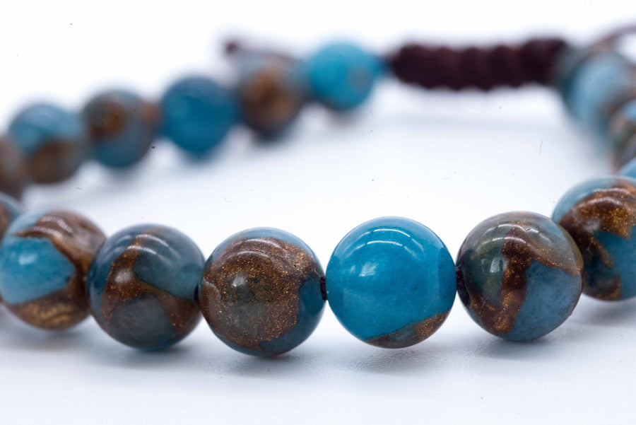 Men's Copper Infused Jade Adjustable Bracelet