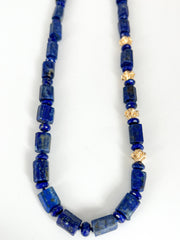 Lapis Natural Nuggets Short Necklace