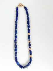 Lapis Natural Nuggets Short Necklace