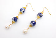 Chinoiserie Long Drop Earrings