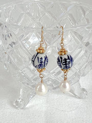 Chinoiserie Bead Drop Earrings