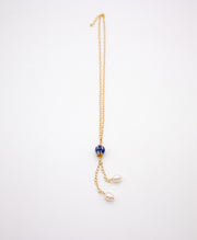 Chinoiserie Bead Necklace with Rice Pearls