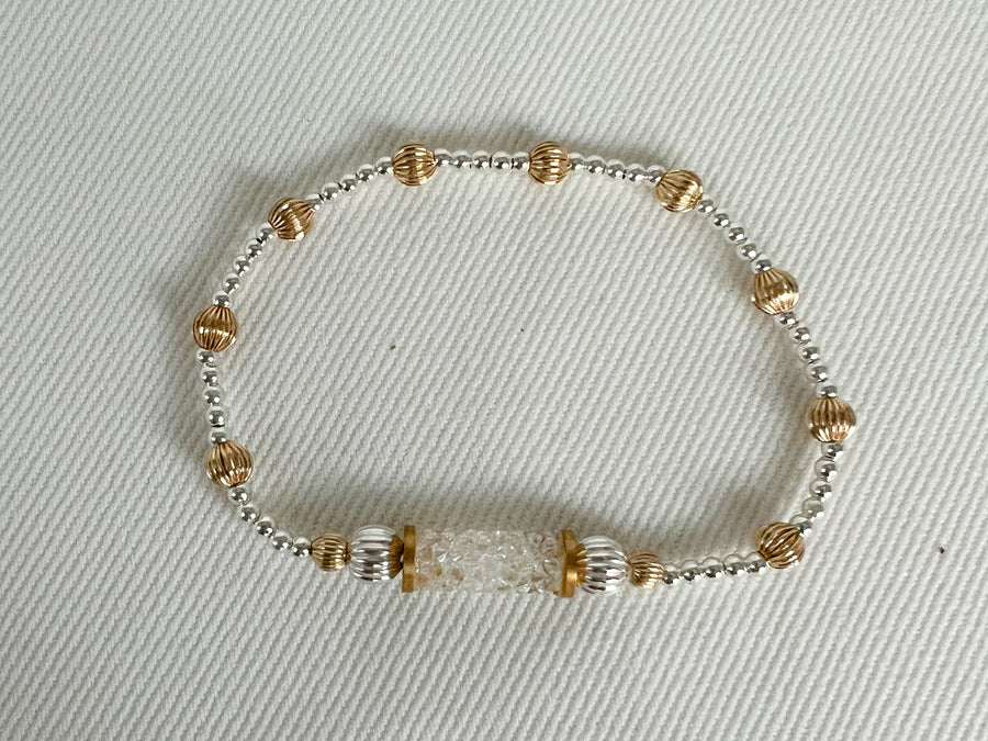 Crystal Bar Beaded Bracelet