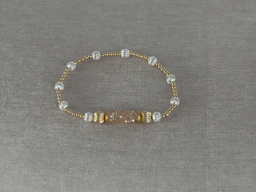 Crystal Bar Bracelet Gold and Silver