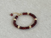 Garnet Bracelet with Gold accents