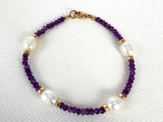 Amethyst and Freshwater Pearl Bracelet