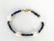 Iolite and Pearl Bracelet