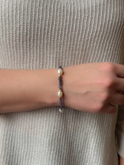 Iolite and Pearl Bracelet