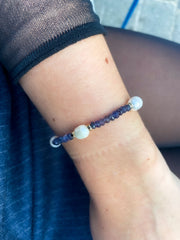 Iolite and Pearl Bracelet
