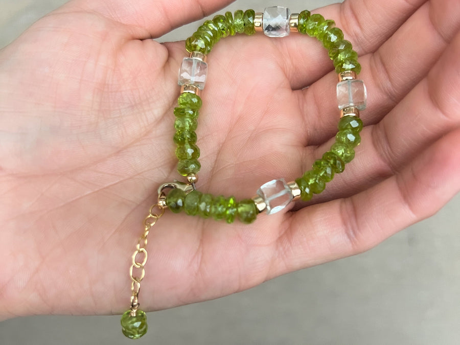 Peridot and Green Amethyst Bracelet
