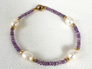 Light Amethyst and Pearl Bracelet