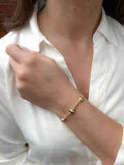 Gold Beaded Stretch Bracelet