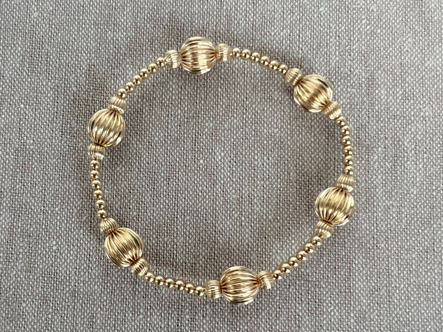 Gold Beaded Stretch Bracelet