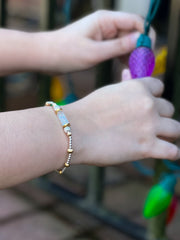 Crystal Bar Beaded Bracelet