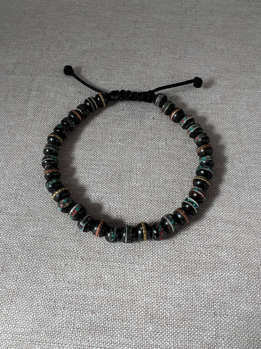 Tibetan Prayer Bead Adjustable Slide Bracelet