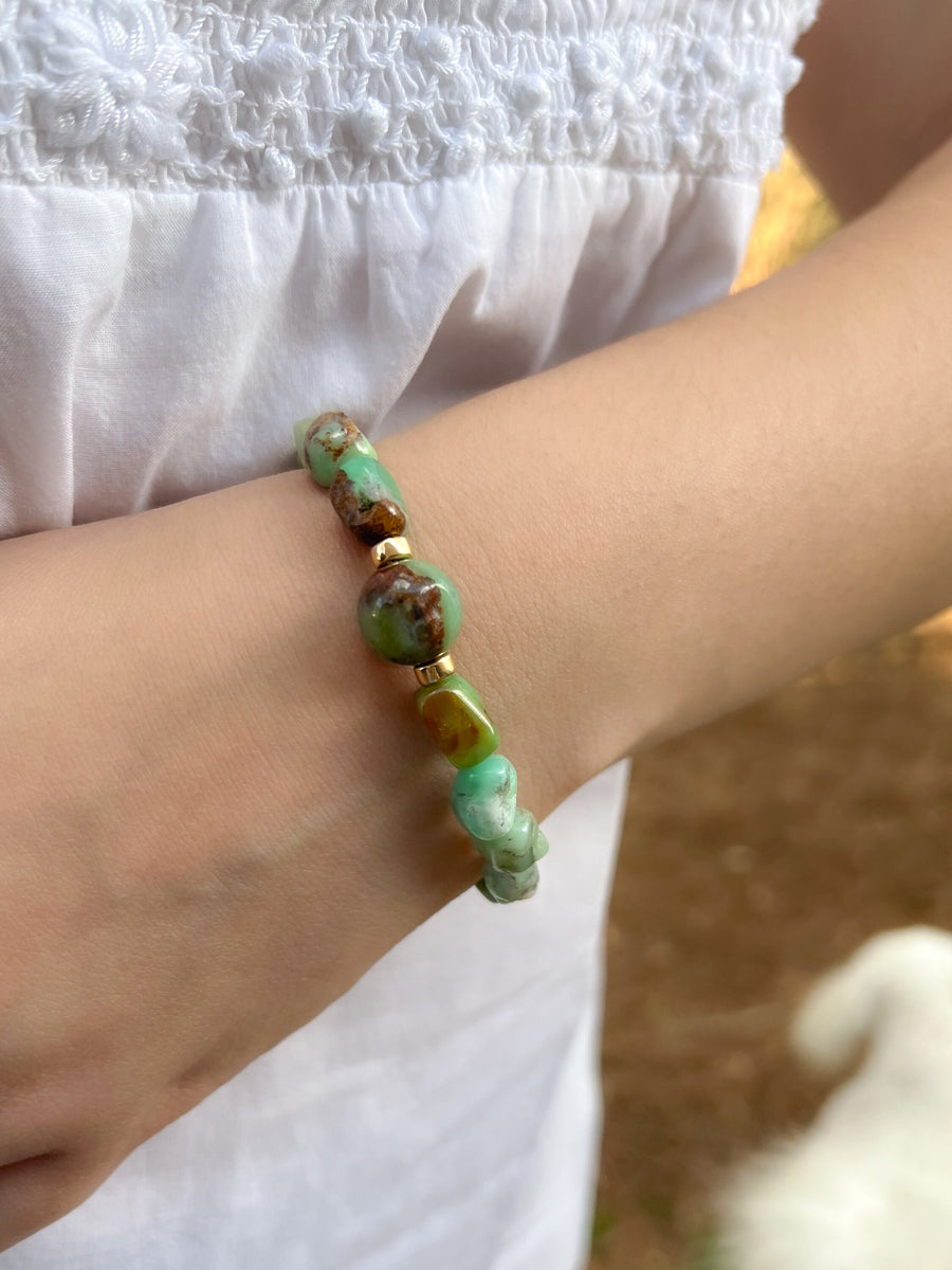 Chrysoprase Nuggets Bracelet