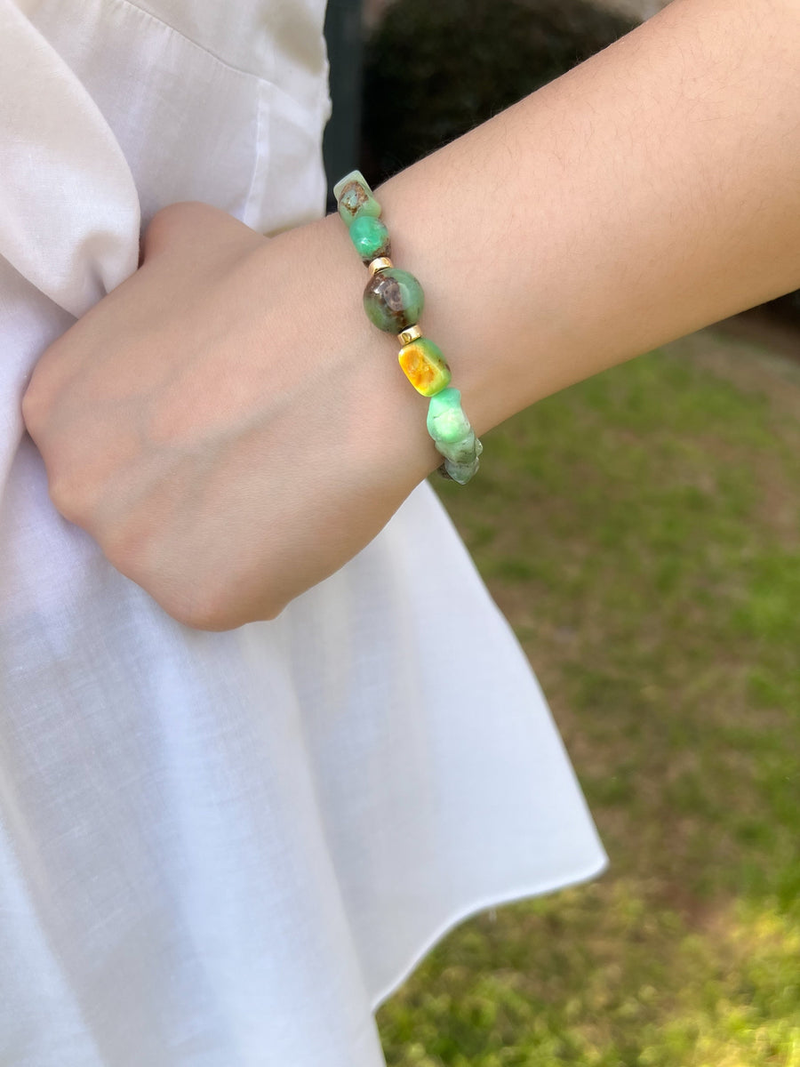 Chrysoprase Nuggets Bracelet
