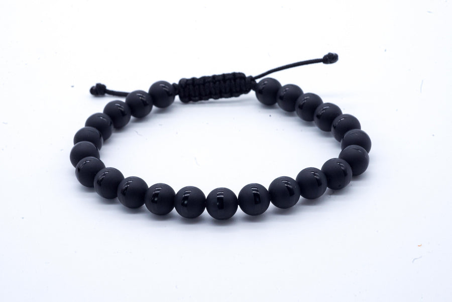 Black Adjustable Slide Bracelet
