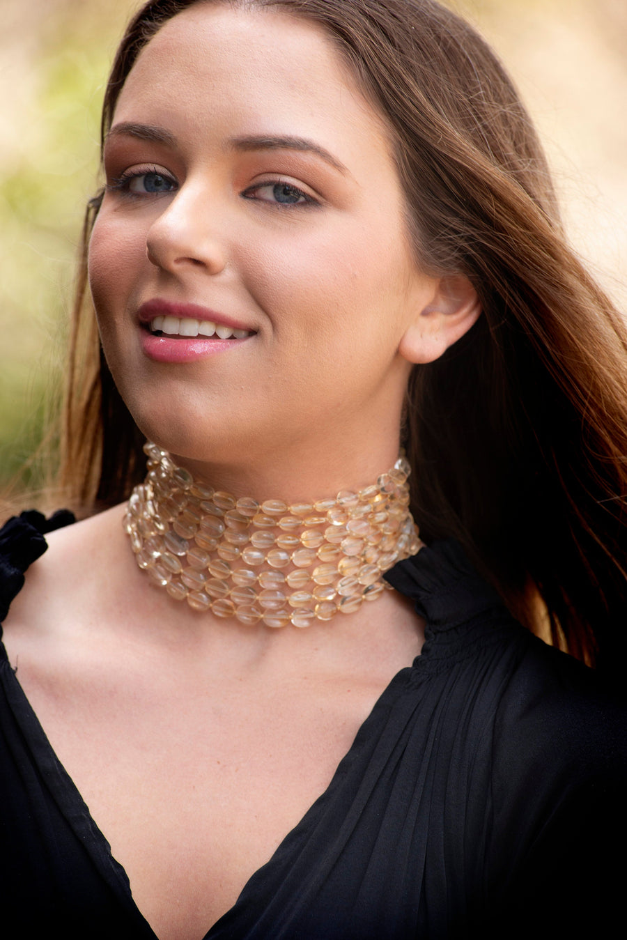 Long Citrine Necklace