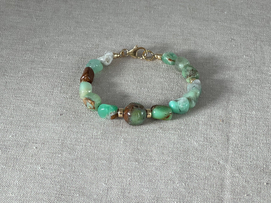 Chrysoprase Nuggets Bracelet