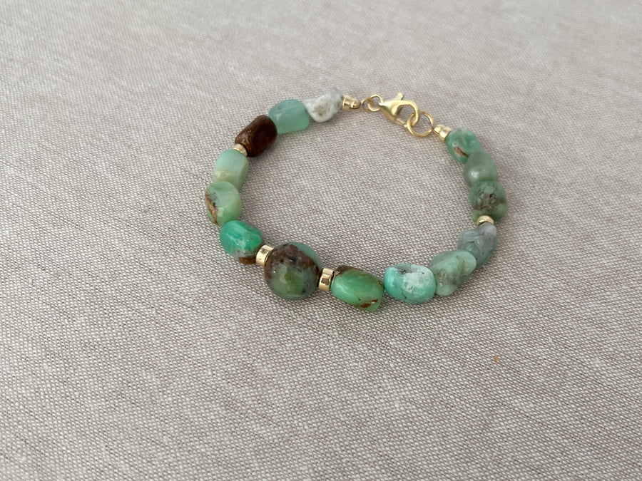 Chrysoprase Nuggets Bracelet