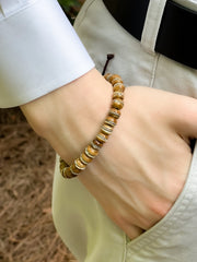 Prayer_Beads,Wood_Beads,Tibetan_Prayer_Beads,Wood_Bead_Bracelet,Guy_Bracelet,Unisex_Bracelet,Zen_bracelet,Handmade,Adjustable_bracelet,Adjustable_slide,Macrame_bracelet,Gift_for_Dad,Fathers_Day