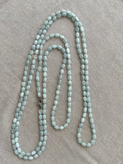 Long Milky Aquamarine Necklace