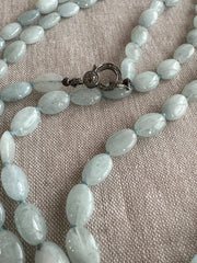 Long Milky Aquamarine Necklace