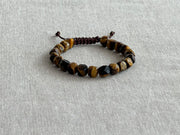 Men's Natural Tiger Eye Adjustable Bracelet