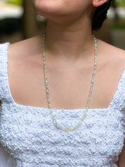 Ethiopian Opal and Blue Topaz Necklace