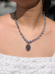 Chalcedony Necklace with Gemstone Pendant