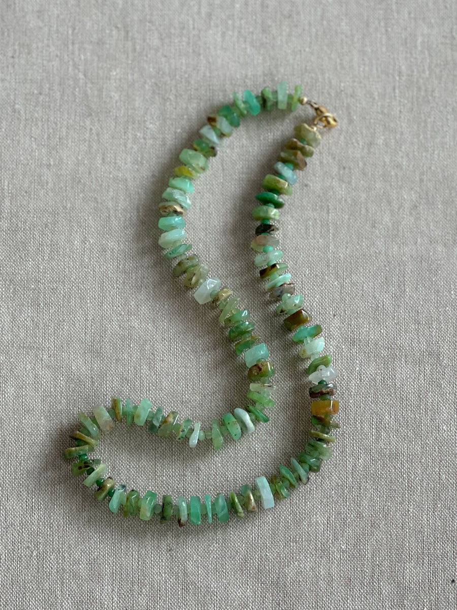 Chrysoprase Heishi Necklace