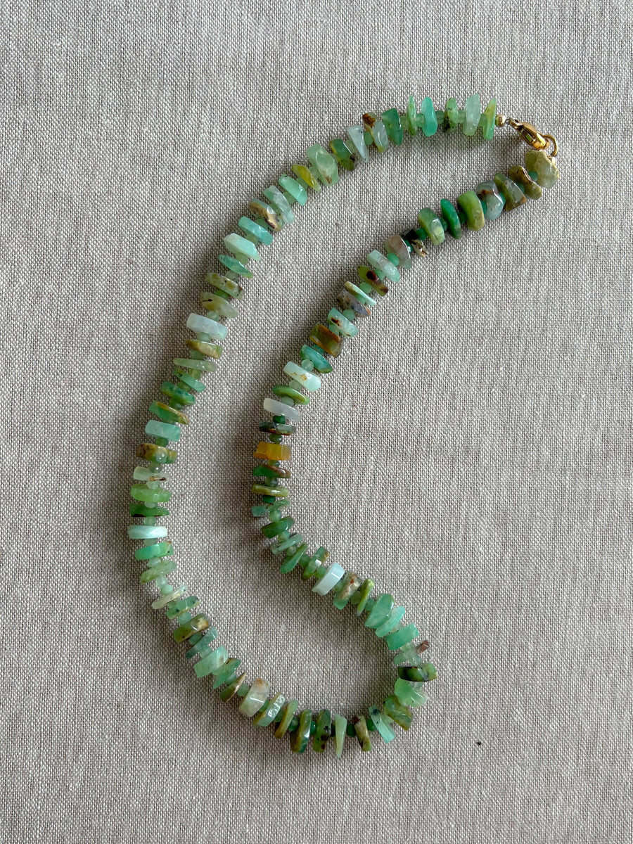 Chrysoprase Heishi Necklace