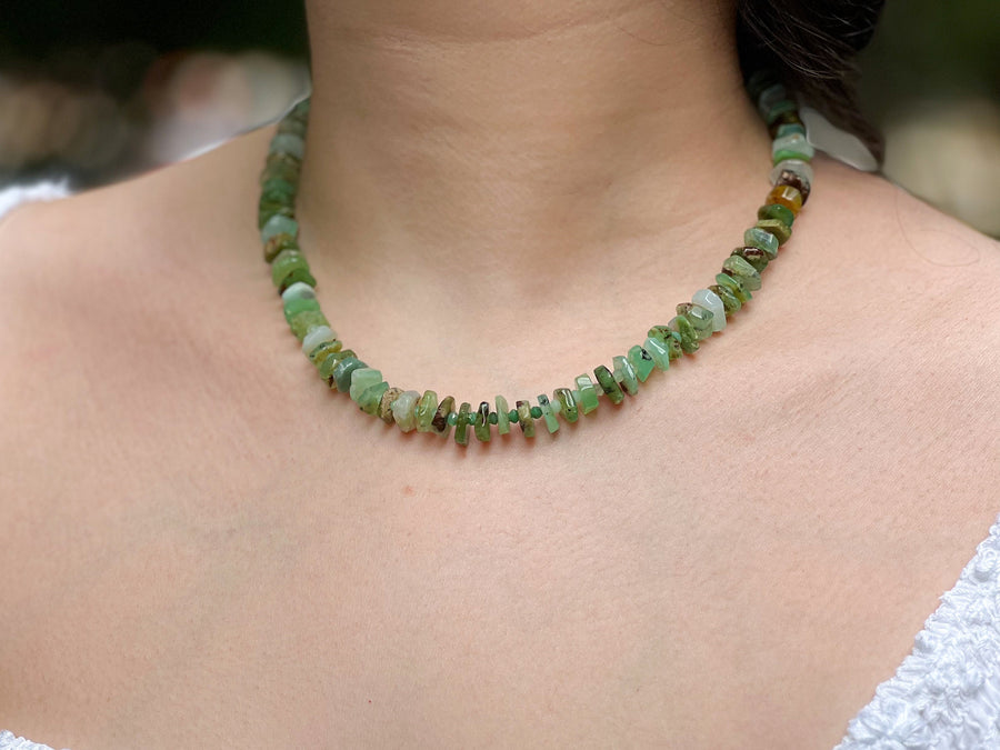 Chrysoprase Heishi Necklace