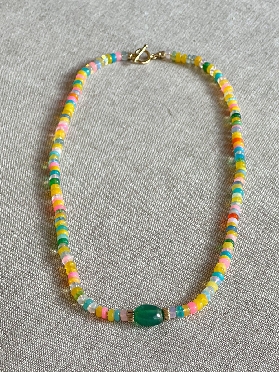 Multi Colored Ethiopian Opals Necklace