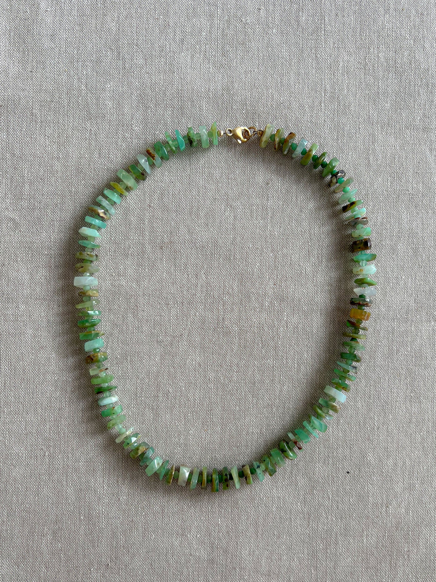 Chrysoprase Heishi Necklace