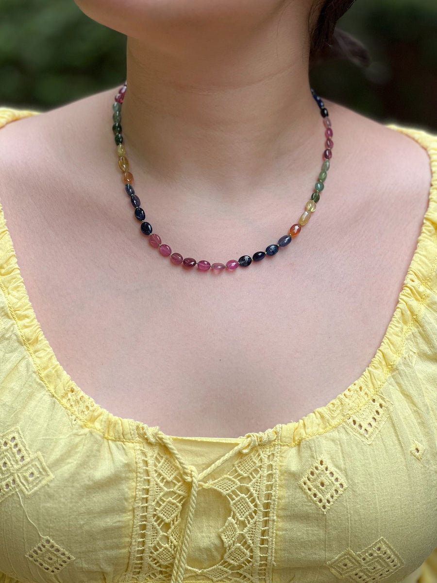 Multi-colored Sapphire Necklace
