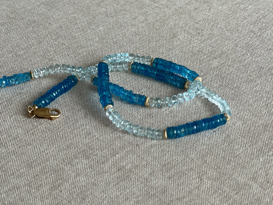 Blue Topaz Segments Necklace