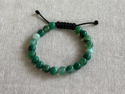 Green Agate Adjustable Slide Bracelet