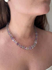 Amethyst and Prasiolite Carved Pumpkin Necklace