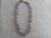 Amethyst and Prasiolite Carved Pumpkin Necklace
